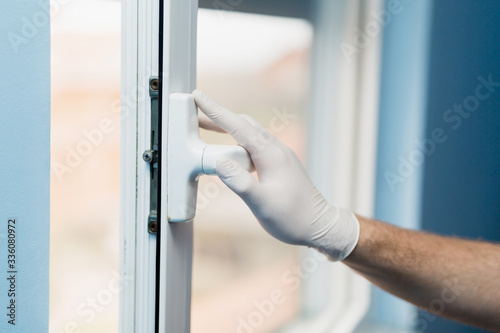 Window opening with gloves