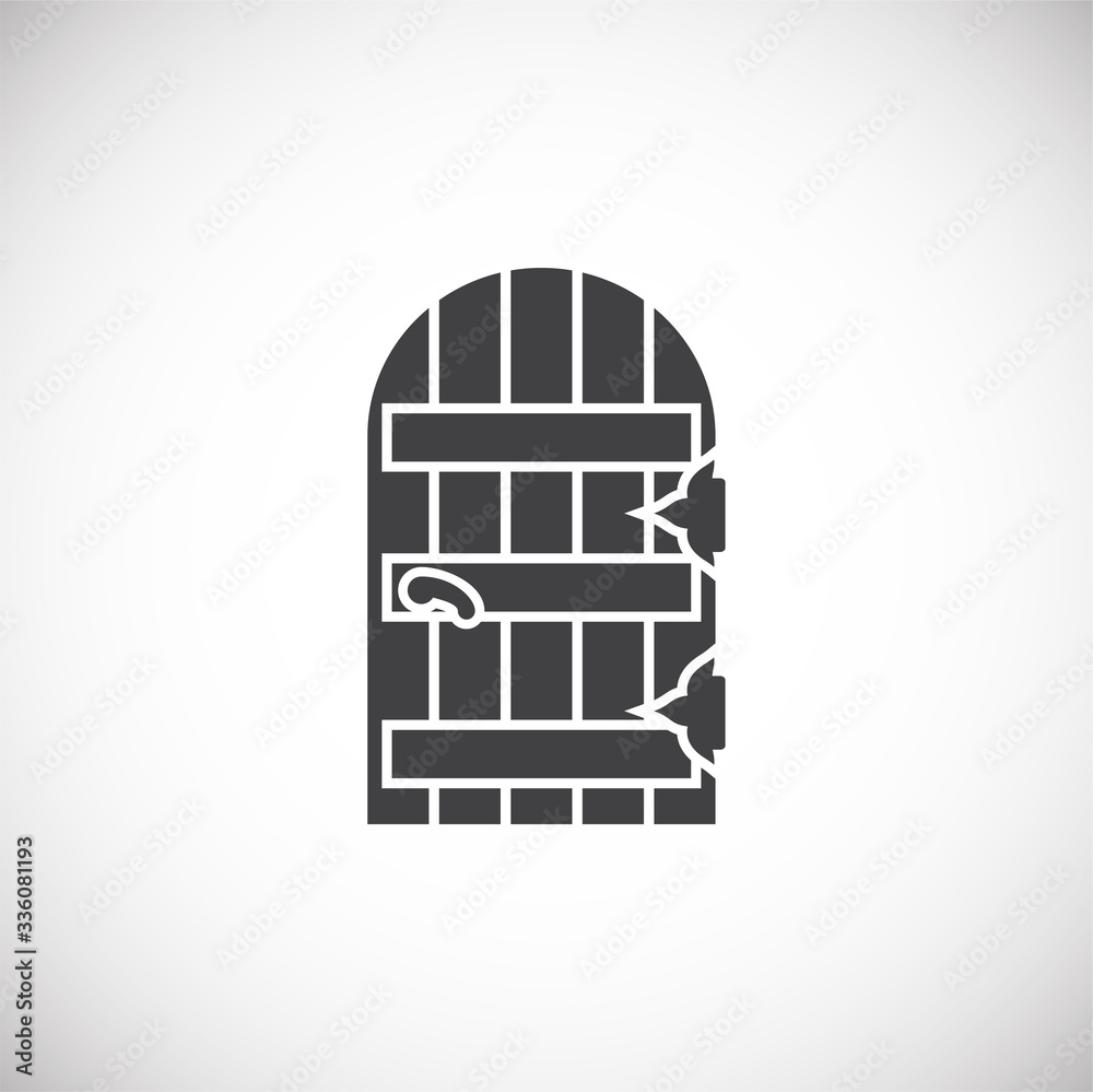 Door icon on background for graphic and web design. Creative illustration concept symbol for web or mobile app Door icon on background for graphic and web design. Creative illustration concept symbol for web or mobile app