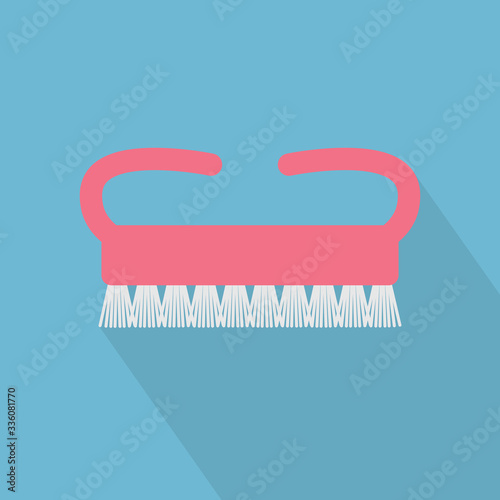 hand, manicure brush icon- vector illustration