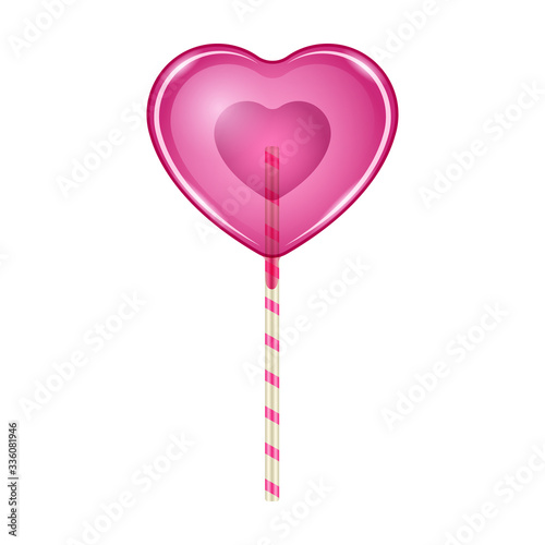 Lollipop vector icon. Realistic vector icon isolated on white background lollipop.