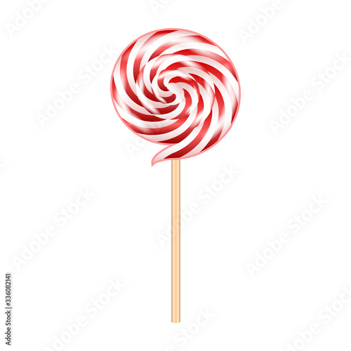 Lollipop vector icon. Realistic vector icon isolated on white background lollipop.