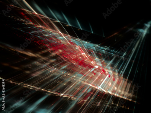 Abstract background element on black. Fractal graphics 3d illustration. Science or technology concept.