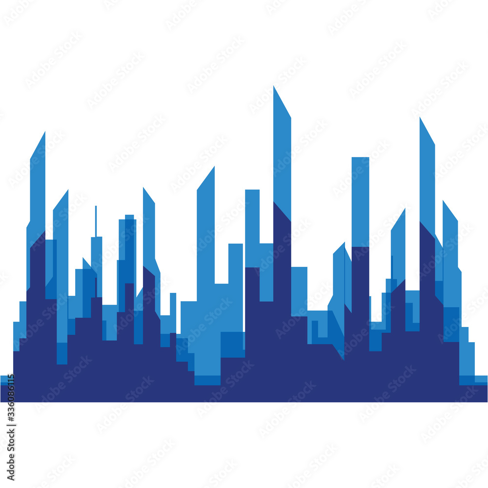 Modern City skyline . city silhouette. vector illustration in flat design