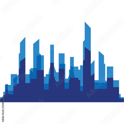 Modern City skyline . city silhouette. vector illustration in flat design