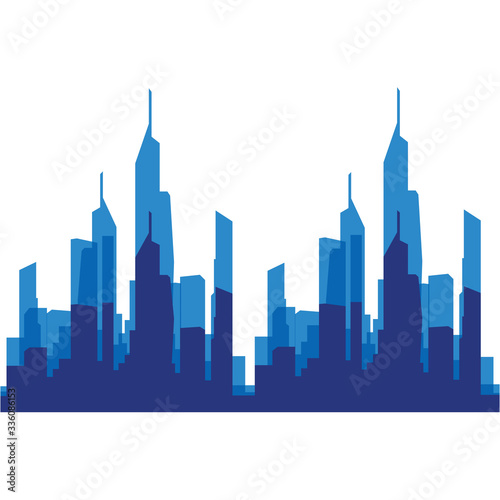 Modern City skyline . city silhouette. vector illustration in flat design