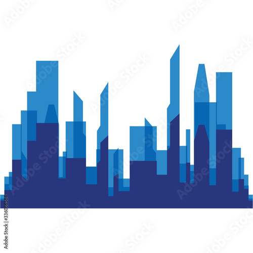 Modern City skyline . city silhouette. vector illustration in flat design