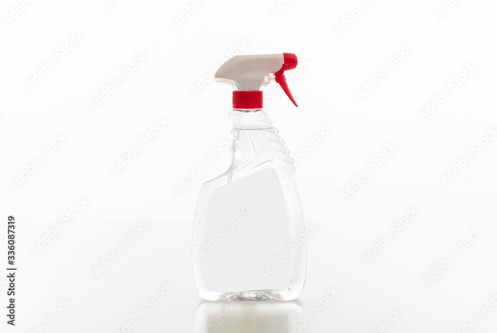 Cleaning spray bottle isolated against white background. Cleaning spray bottle isolated against white background.