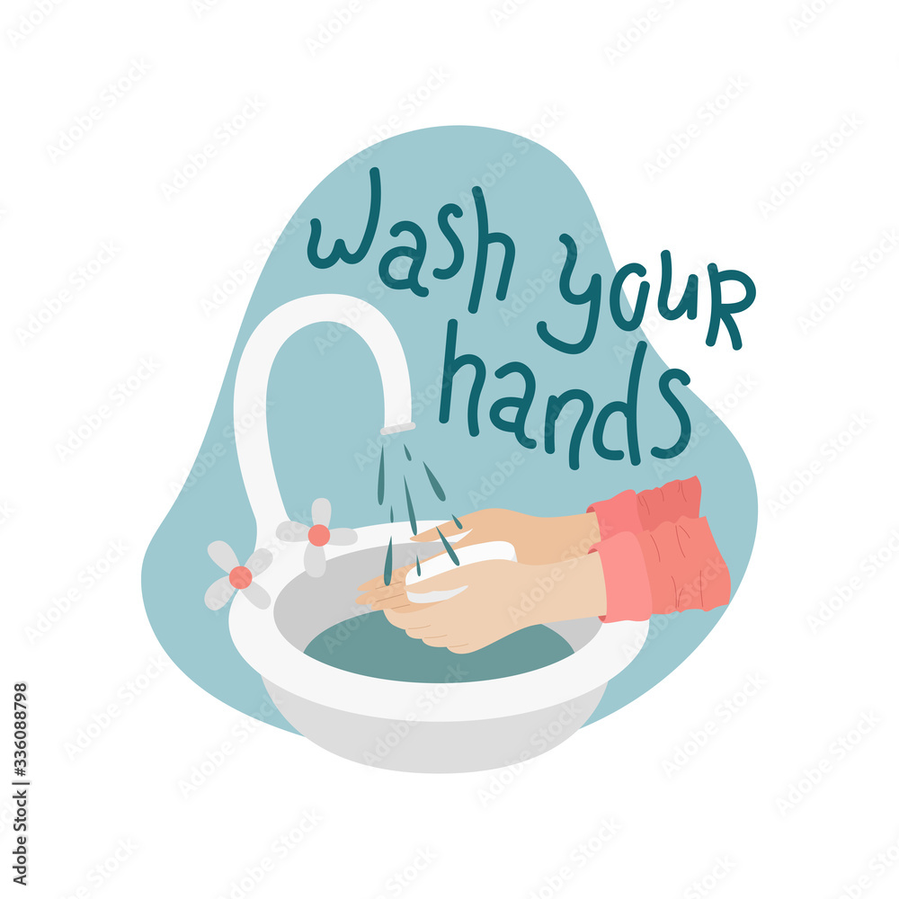 A man washes his hands with soap in the sink under the running water from the tap. Fighting the coronavirus. Wash your hands. A man washes his hands with soap in the sink under the running water from the tap. Fighting the coronavirus. Wash your hands.