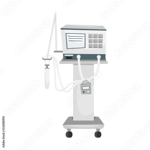 Hospital ventilator. Fighting the coronavirus. Medical equipment.
