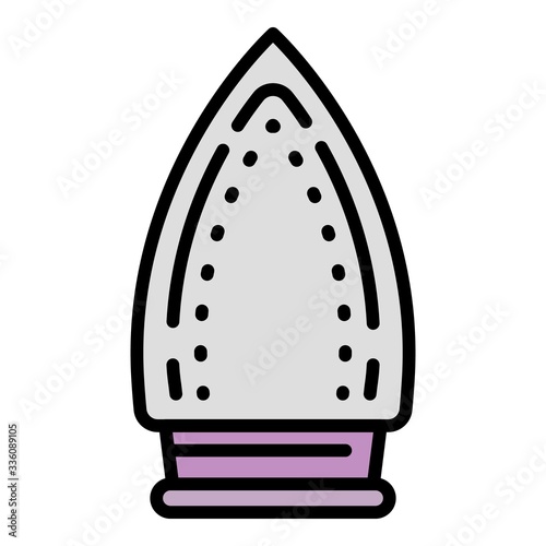 Press clothes iron icon. Outline press clothes iron vector icon for web design isolated on white background