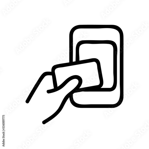 to pay the fare icon vector. to pay the fare sign. isolated contour symbol illustration