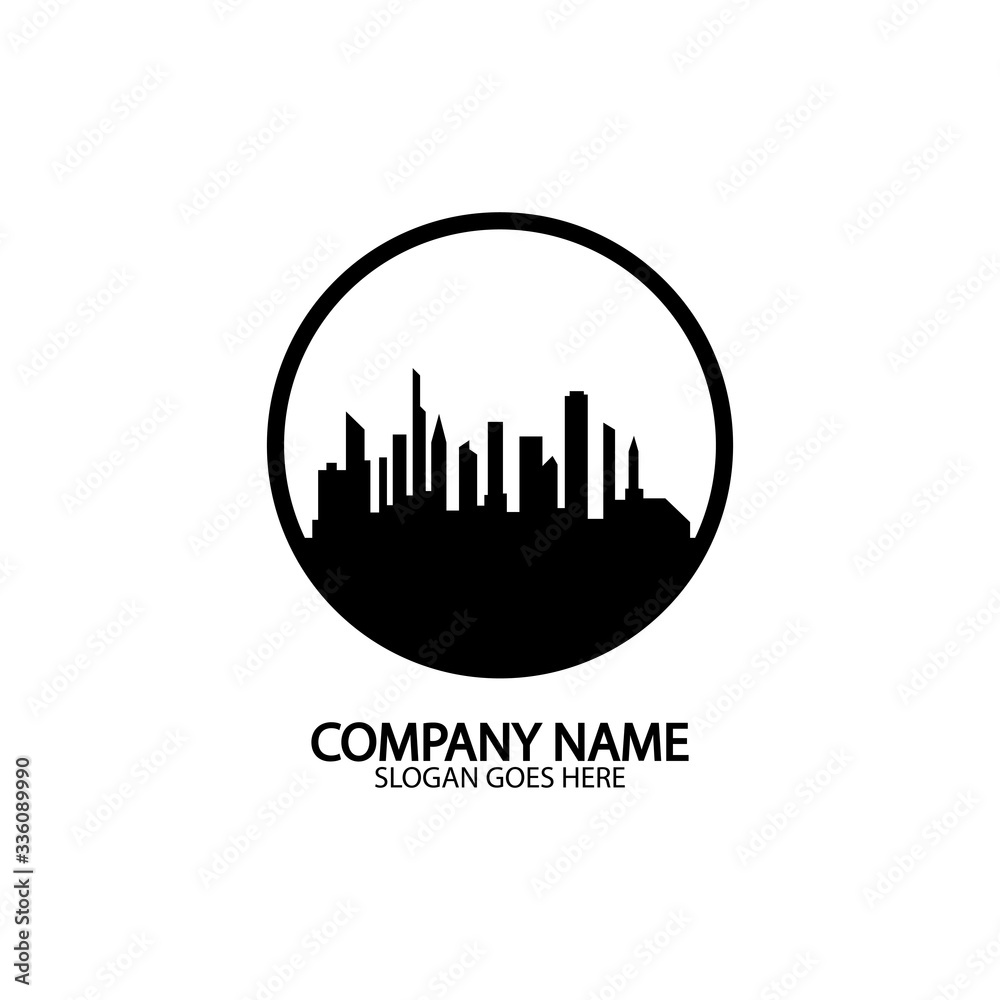 Obraz premium Modern City skyline . city silhouette. vector illustration in flat design
