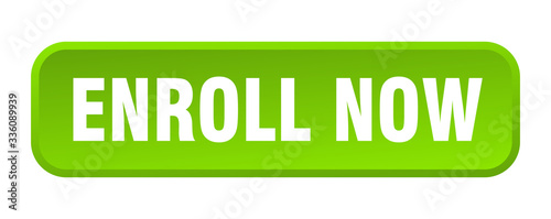 enroll now button. enroll now square 3d push button