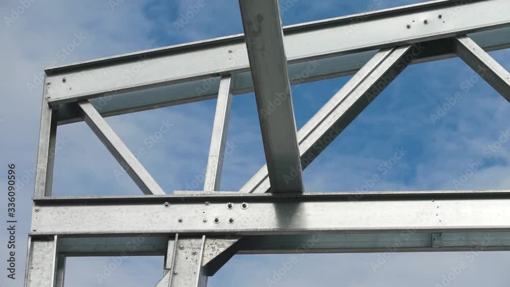 Part of the design of the steel frame of the building
