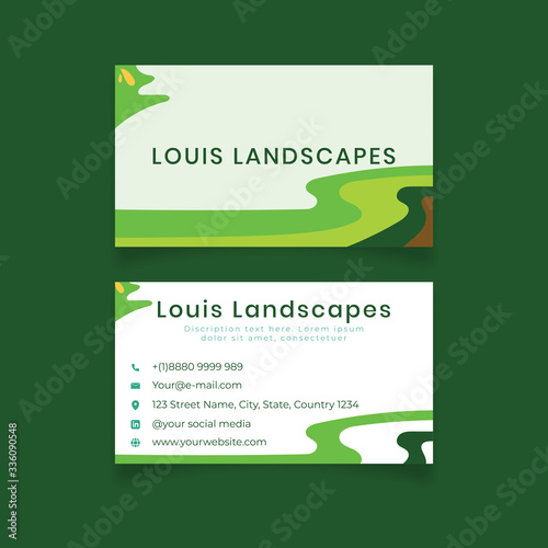 Beauty landscapes business card design template