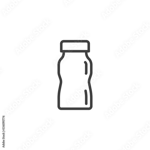 Glass bottle line icon. linear style sign for mobile concept and web design. Milk or juice bottle outline vector icon. Symbol, logo illustration. Vector graphics