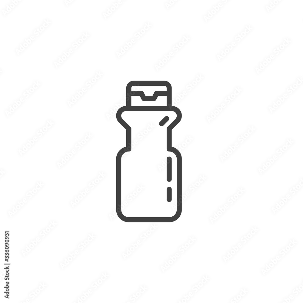 Condiment bottle line icon. linear style sign for mobile concept and web design. Oil bottle outline vector icon. Symbol, logo illustration. Vector graphics Condiment bottle line icon. linear style sign for mobile concept and web design. Oil bottle outline vector icon. Symbol, logo illustration. Vector graphics