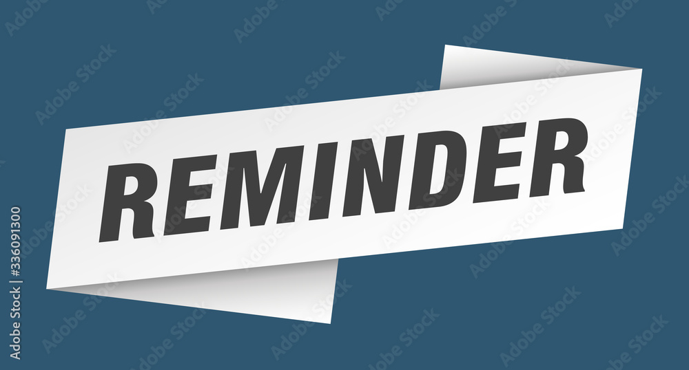 reminder banner template. reminder ribbon label sign reminder banner template. reminder ribbon label sign