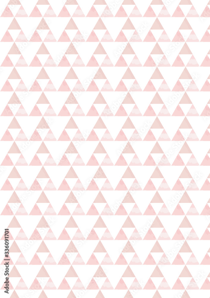 水彩　三角　北欧風　背景　ピンク