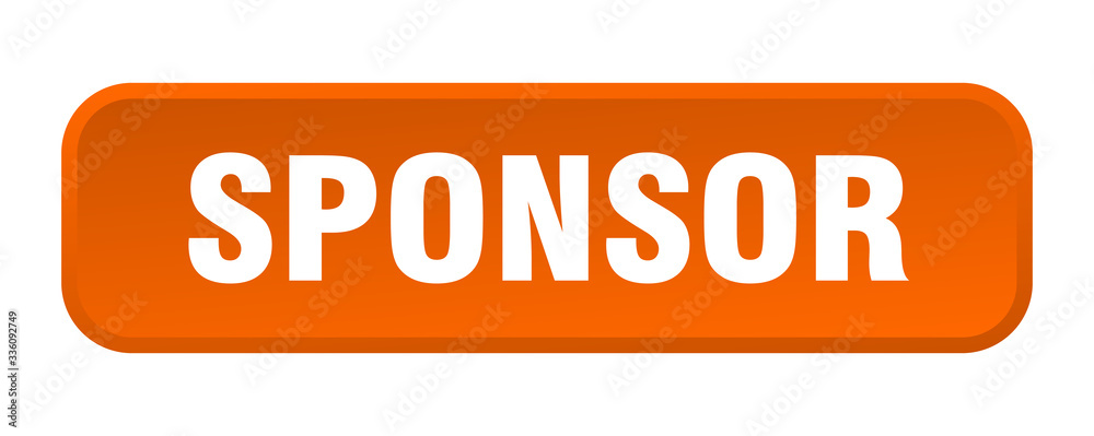 sponsor button. sponsor square 3d push button sponsor button. sponsor square 3d push button