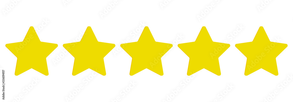Rating stars. Five stars customer product rating review. Ranking symbol. Vector illustration. EPS 10 - obrazy, fototapety, plakaty 