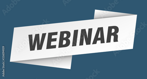 webinar banner template. webinar ribbon label sign