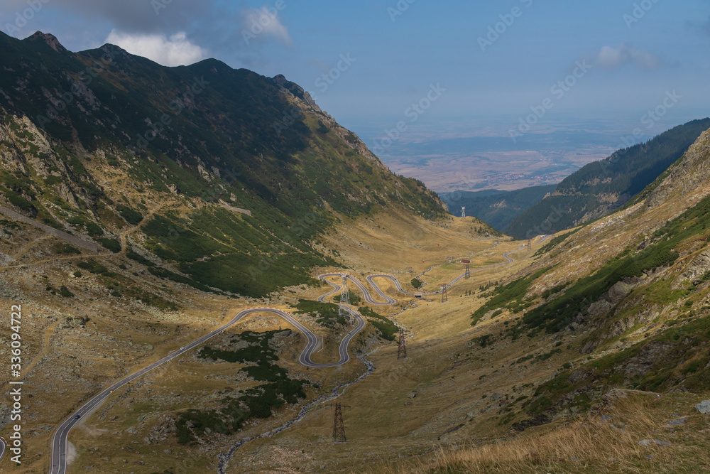 mountain road in the mountains romania  transfagarasan