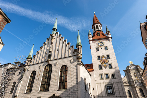 Altes Rathaus. The old town hall of Munich, until 1874 the domicile of the municipality, in Marienplatz, the main square. Bavaria, Germany, Europe