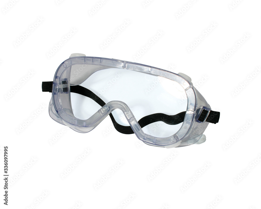 Protective goggles on white background Protective goggles on white background