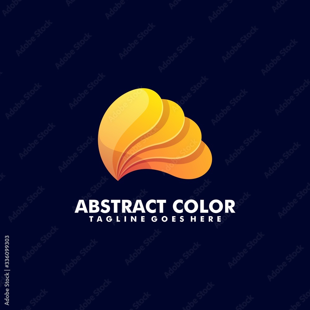 Vector Logo Illustration Abstract Color Gradient Style.
