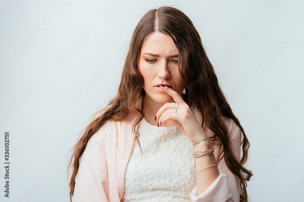 young girl thought young girl thought