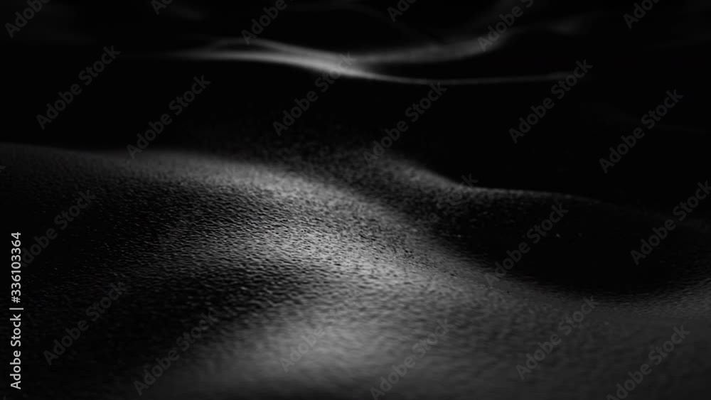 Dark ripple surface with soft reflections. Smooth minimal black waves ...