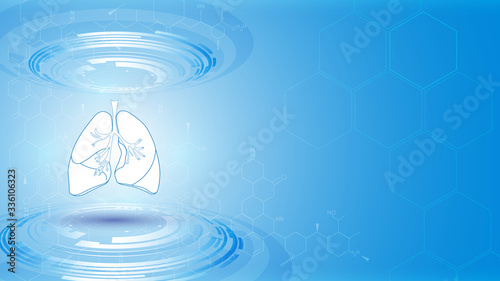 medical health care lung scanning design concept background