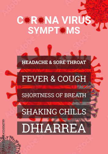 Corona Virus Symptoms Banner Template photo