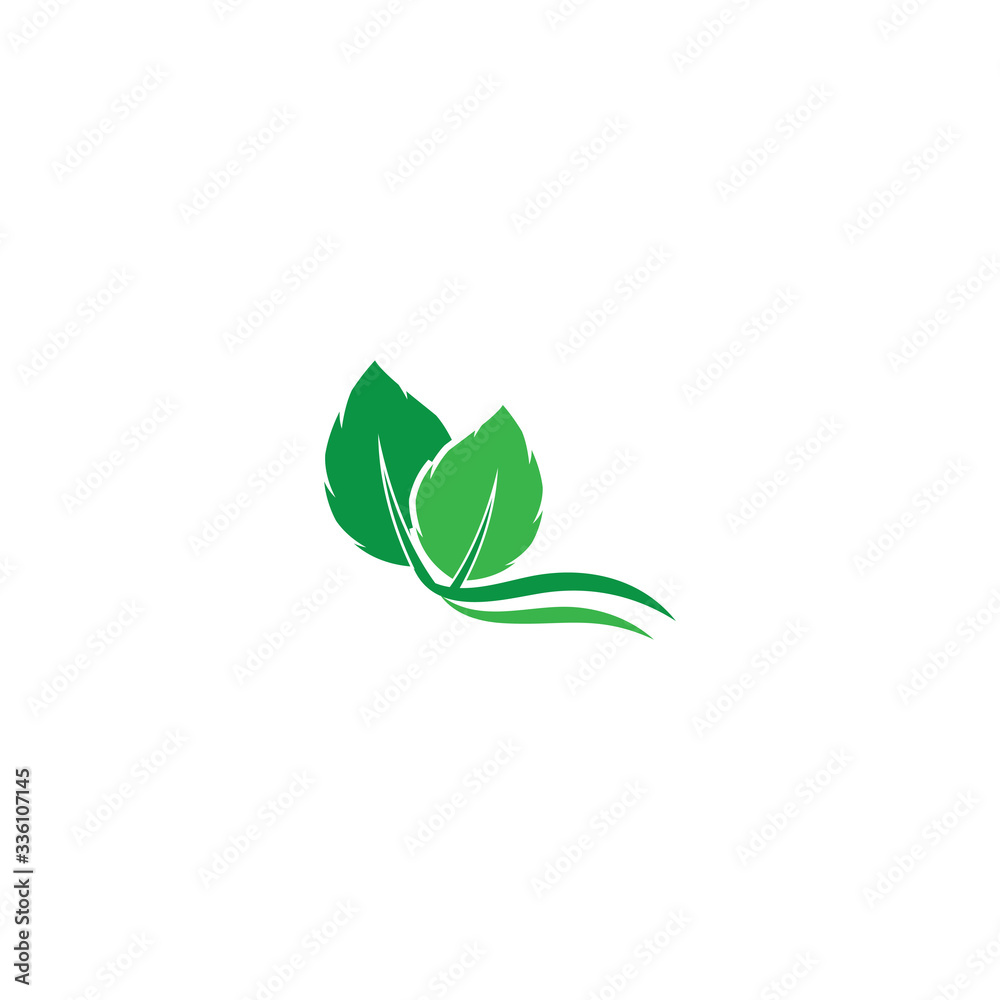 Mint leaves flat vector icon Mint leaves flat vector icon