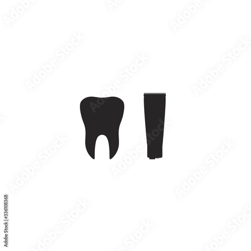 toothpaste and tooth icon