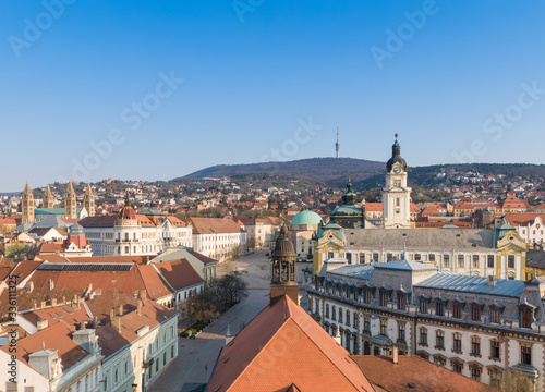 Wallpaper Mural Bird eye view of Pecs, Hungary Torontodigital.ca