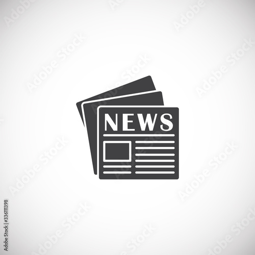 Mass media related icon on background for graphic and web design. Creative illustration concept symbol for web or mobile app