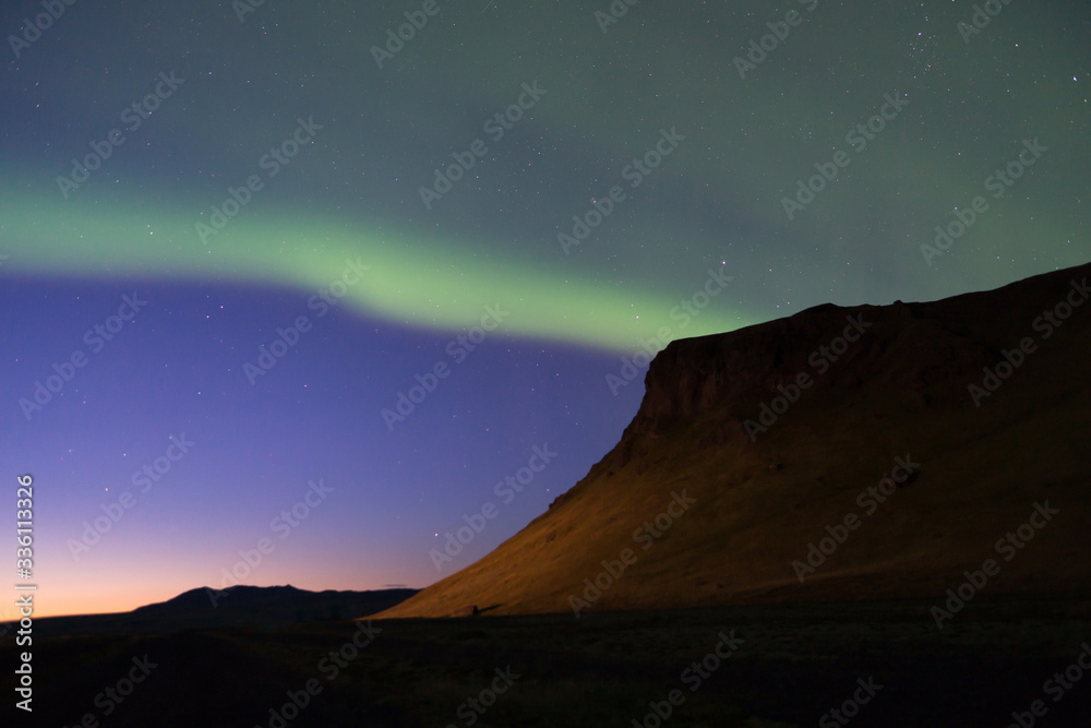 Fototapeta premium Northern Lights - Aurora Borealis In Iceland