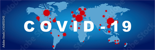 coronavirus world map illustration Vector