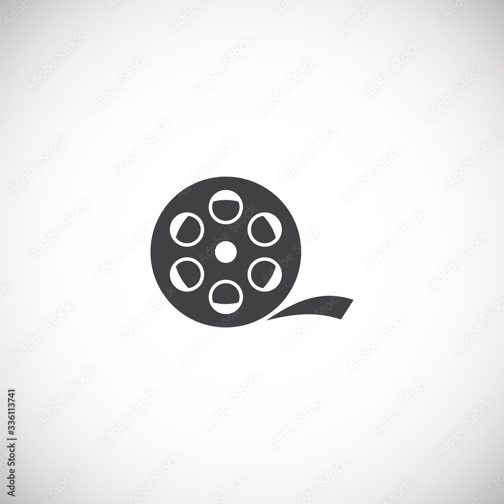 Videography related icon on background for graphic and web design. Creative illustration concept symbol for web or mobile app