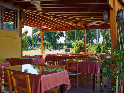 Traditional typical local restaurant Taverna Cyprus