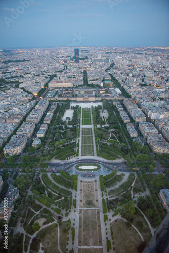 aerial view of paris