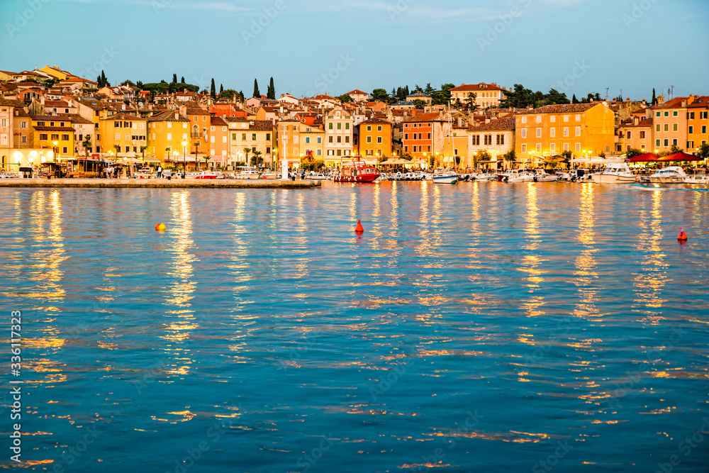 View of the old city of Rovinj in Croatia