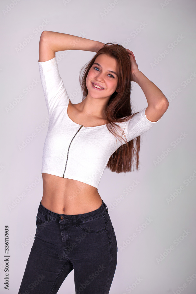 Close up portrait of a young beautiful woman