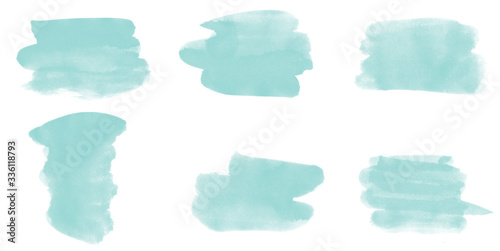 Beautiful vector set of watercolor smears
