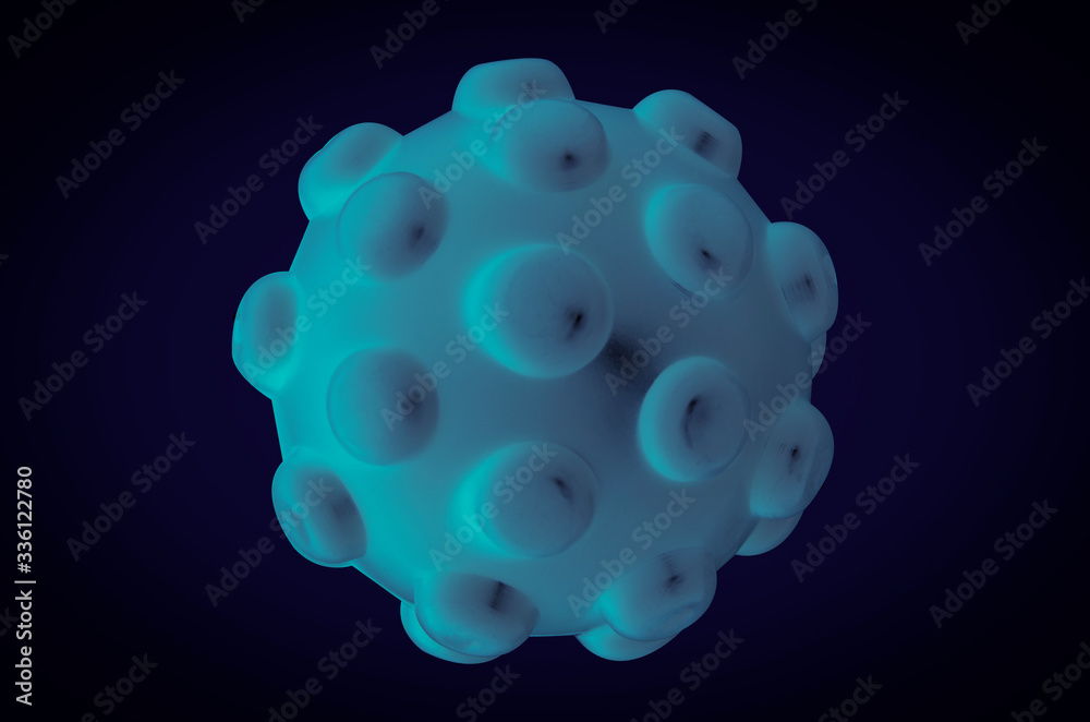 Chinese coronavirus COVID-19 under the microscope. 3d illustration. Coronavirus outbreak, virus floating in the cell environment, background of coronavirus flu, epidemic of viral diseases. Chinese coronavirus COVID-19 under the microscope. 3d illustration. Coronavirus outbreak, virus floating in the cell environment, background of coronavirus flu, epidemic of viral diseases.
