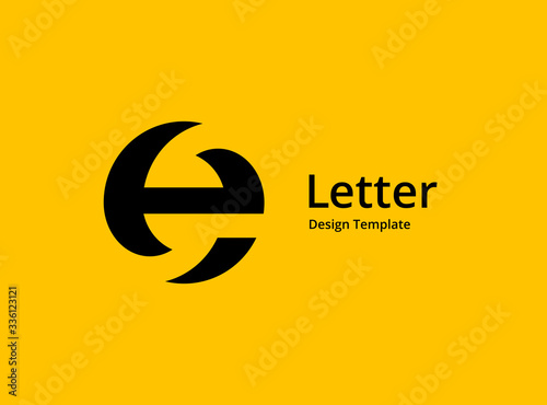 Letter E logo icon design template elements
