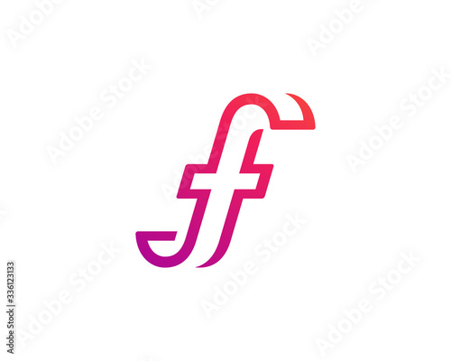 Letter F logo icon design template elements