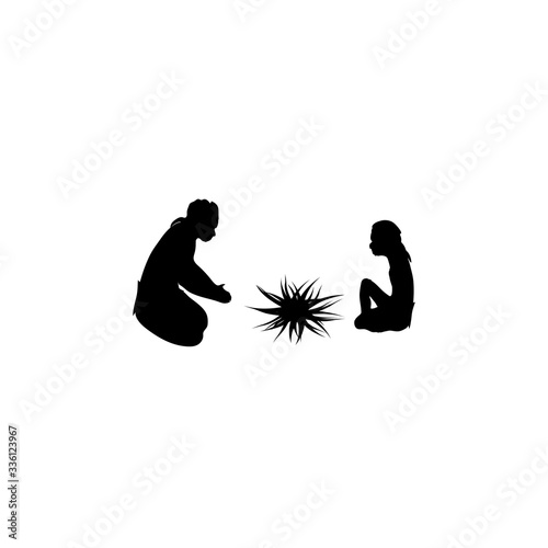 children in the sandbox icon